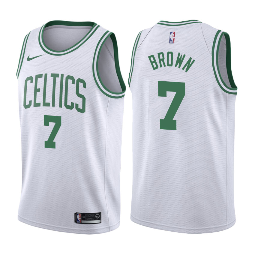 Men's Celtics #7 Jaylen Brown White NBA Stitched Jersey